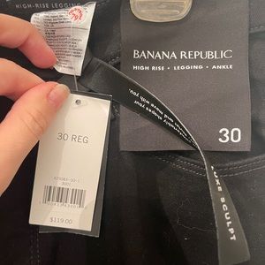 Banana Republic High Rise Black Legging jean 30